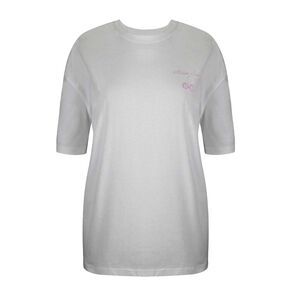 USA Pro Womens/Ladies Graphic Print Cotton Oversized T-Shirt / Gray